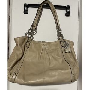 Coach Large Handbag In Taupe With Two Hang tags